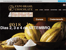 Tablet Screenshot of expobrasilchocolate.com.br